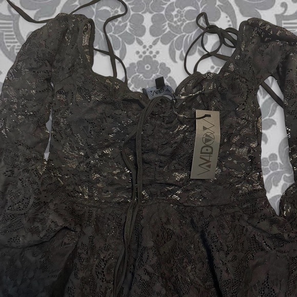 Dolls kill widow lace fairy dress black medium - Picture 2 of 5